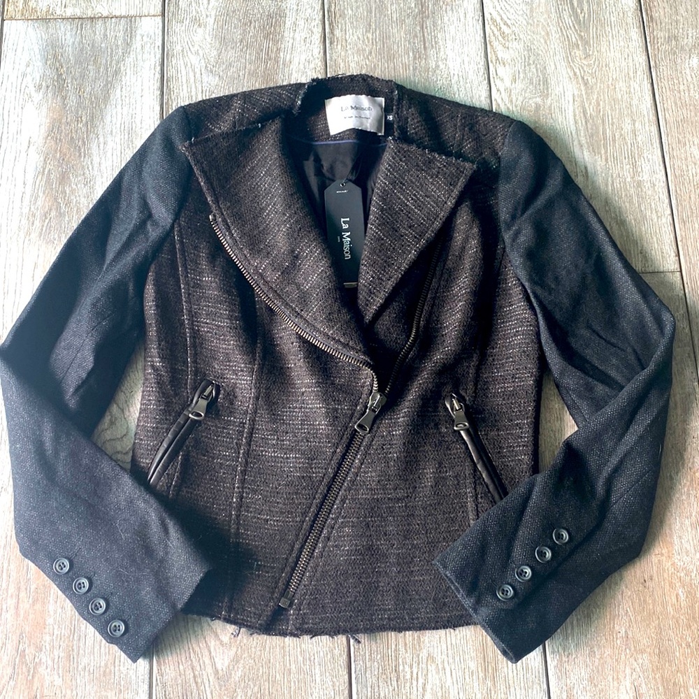 NWT La Maison Tweed Moto Jacket: perfecto 6008